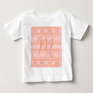 MAZIPOODLES Florales Gestreiftes Rippenstricken 20 Baby T-shirt