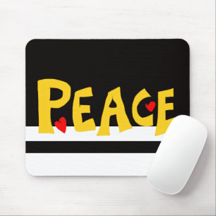 MAZIPOODLES Frieden Gelb Mousepad