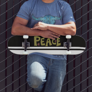 MAZIPOODLES Frieden Olivgrün Skateboard