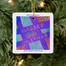 MAZIPOODLES Gesegnetes Weihnachten Keramikornament