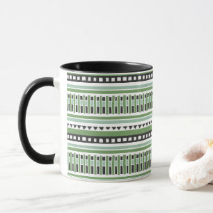MAZIPOODLES Gestreiftes Rippen Strickmuster 191 B Tasse