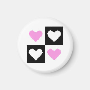 Mazipoodles Herz Abstraktion Rosa Magnet