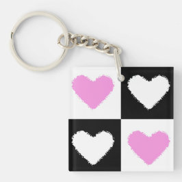 Mazipoodles Herz Abstraktion Rosa Schlüsselanhänger