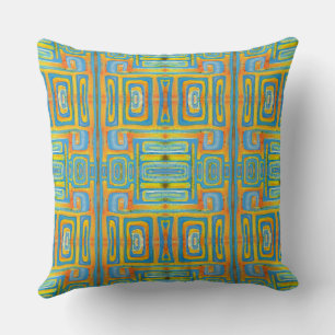 Mazipoodles im Loop Orange Aquamarin Kissen