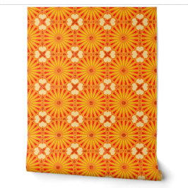 Mazipoodles Kaleidoskop P Roter Gelber Orange 2A Tapete