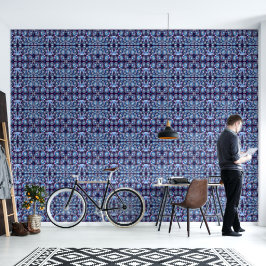 Mazipoodles Liebe Blume - Blue Lilac White Tapete