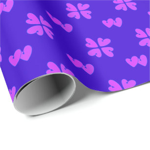 Mazipoodles Magenta hört auf blau Geschenkpapier