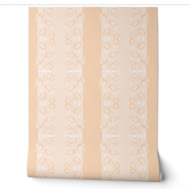 Mazipoodles Mosaik Floral Peach White Tapete