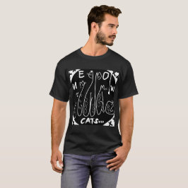 Mazipoodles Niedlich Katzen - Schwarz-weiß T-Shirt