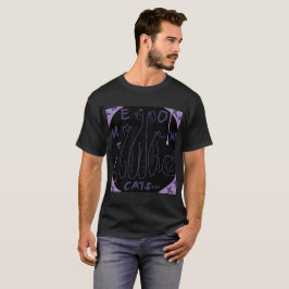 Mazipoodles Niedliche Katzen - Schwarzer Lavendel T-Shirt