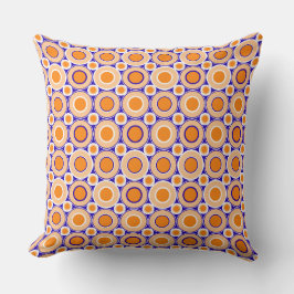 Mazipoodles Orange Indigo White Donuts Kissen