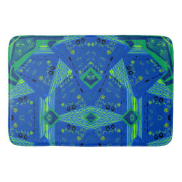 Mazipoodles Origami Chintz Blue Green Badematte
