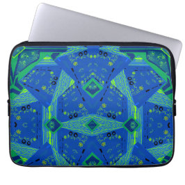 Mazipoodles Origami Chintz Blue Green Laptopschutzhülle