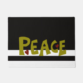 MAZIPOODLES Peace Olive Green Fußmatte