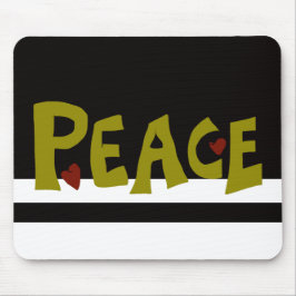 MAZIPOODLES Peace Olive Green Mousepad