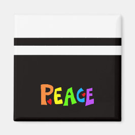 MAZIPOODLES Peace Rainbow 3 Magnet
