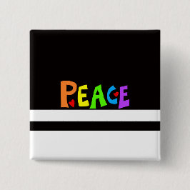 MAZIPOODLES Peace Rainbow Button