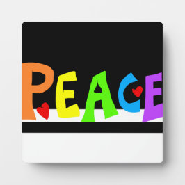 MAZIPOODLES Peace Rainbow Fotoplatte