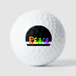 MAZIPOODLES Peace Rainbow Golfball