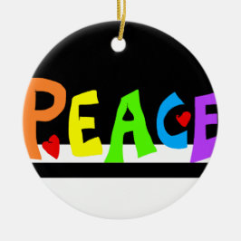 MAZIPOODLES Peace Rainbow Keramik Ornament