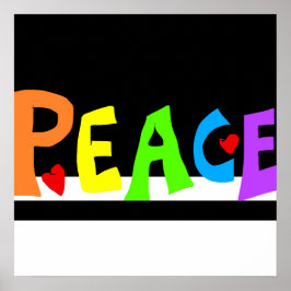 MAZIPOODLES Peace Rainbow Poster