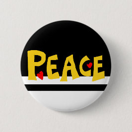 MAZIPOODLES Peace Yellow  Button