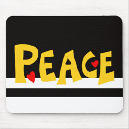 MAZIPOODLES Peace Yellow Mousepad