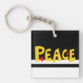 MAZIPOODLES Peace Yellow  Schlüsselanhänger