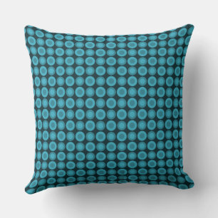 Mazipoodles Polka Dot Donuts - Dunkel Aquamarin Kissen