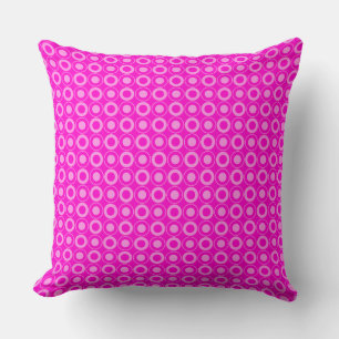 Mazipoodles Polka Dot Donuts - Fuchsia Pink Kissen