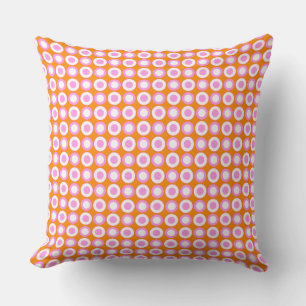 Mazipoodles Polka Dot Donuts - Orange Pink Kissen