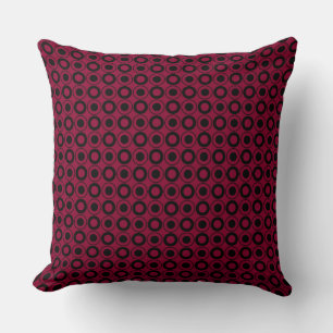 Mazipoodles Polka Dot Donuts - Roter Kirschschwarz Kissen