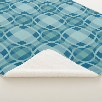 Mazipoodles Square Circle Plaid Baby Blue