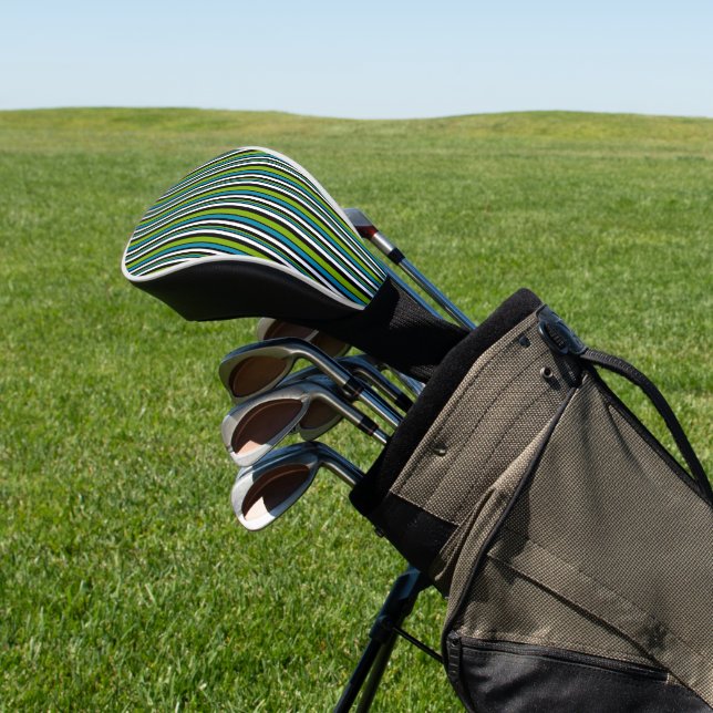 MAZIPOODLES Stripes Spaghetti 46 Golf Headcover (In SItu)