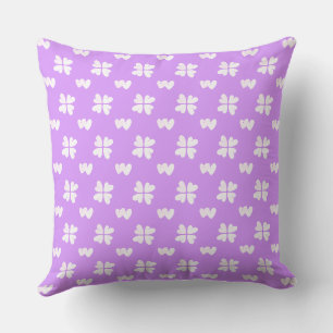 Mazipoodles Weiße Herzen auf Lilac Kissen