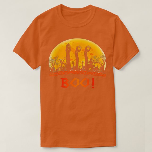 Mb Boo American Sign Language Asl Deaf Halloween C T-Shirt (Design vorne)