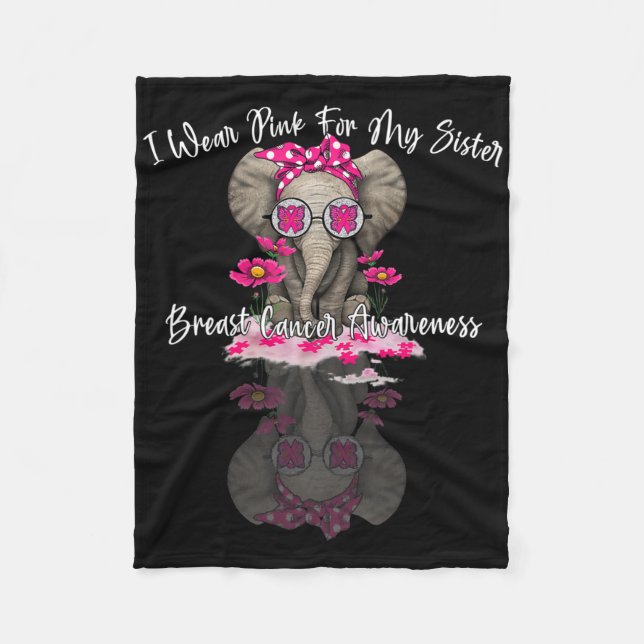 Mb trage ich Rosa für meine Schwester Elephant Bru Fleecedecke (Vorderseite)