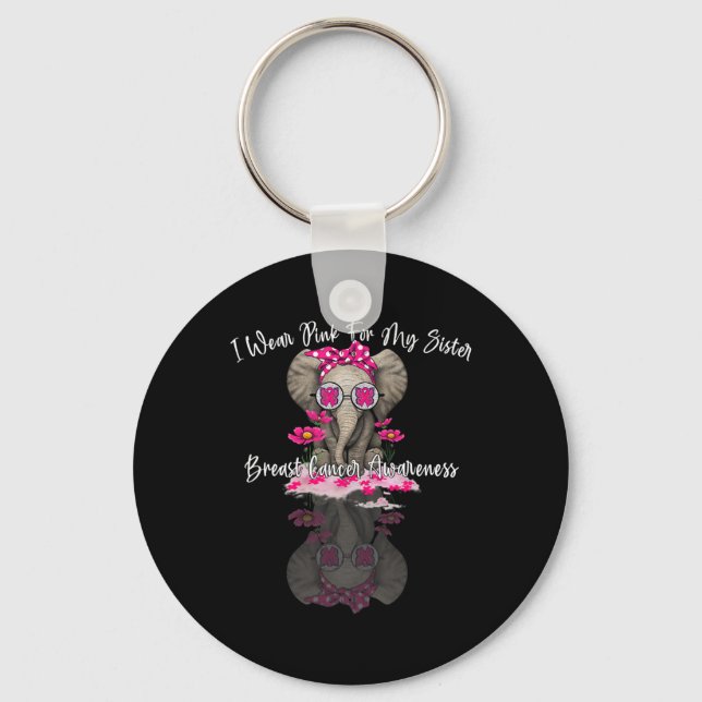 Mb trage ich Rosa für meine Schwester Elephant Bru Schlüsselanhänger (Vorderseite)