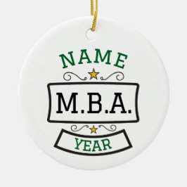MBA-Abschluss - Personalisiertes Geschenk Keramik Ornament