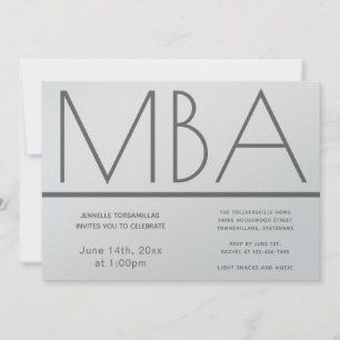 MBA Diplôme d'Argent Partie Invitation