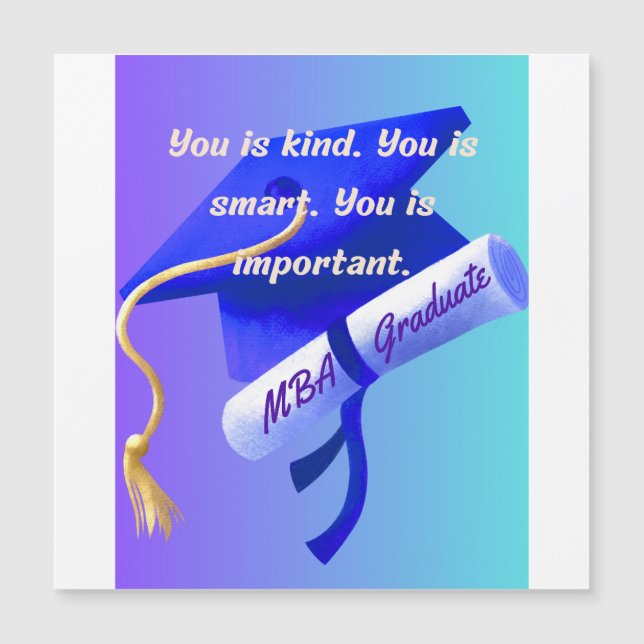 MBA-Geschenk Magnetkarte (Vorderseite)