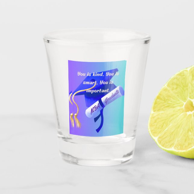 MBA-Geschenk Schnapsglas (Vorderseite)