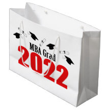 MBA Grad 2022 Abschluss Gift Bag (rot)
