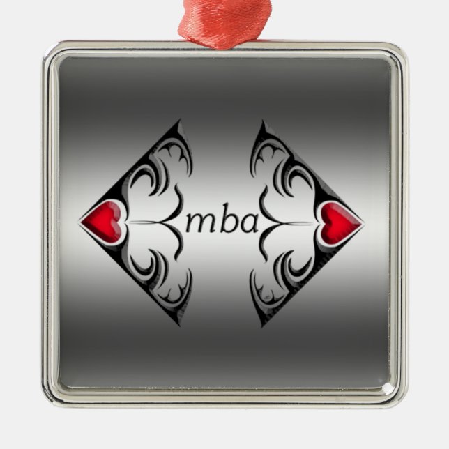 Mba Silbernes Ornament (Vorne)