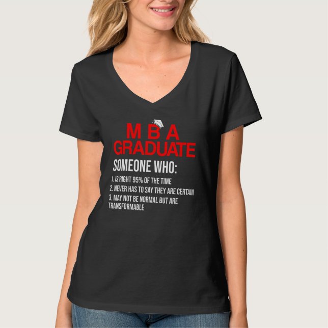 MBA Student Business Degree Abschluss T-Shirt (Vorderseite)