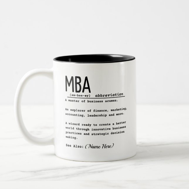 MBA ZWEIFARBIGE TASSE (Links)