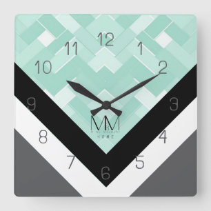 MbM ZUHAUSE Wall Clock - Minzfehler Quadratische Wanduhr