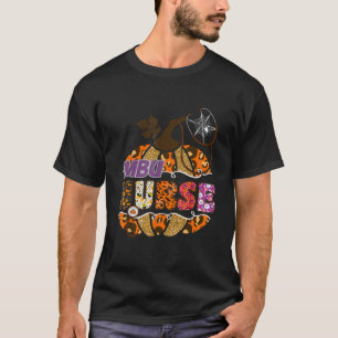 MBU Nurse Halloween Pumpkin Leopard Medical T-Shirt