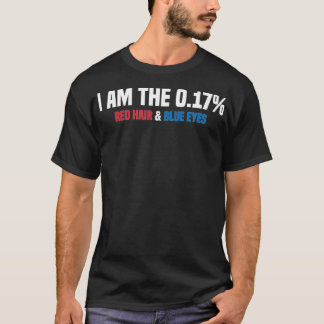 MC1R I Am 017 Prozent Red Hair Blue Eyes Funny T-Shirt