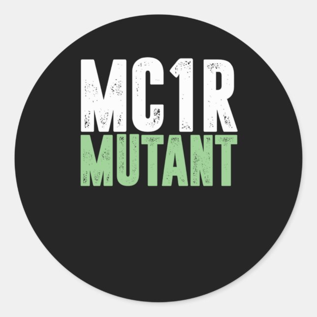 mc1r Mutant Redhead Red Hair Ginger Redhead Gesche Runder Aufkleber (Vorderseite)